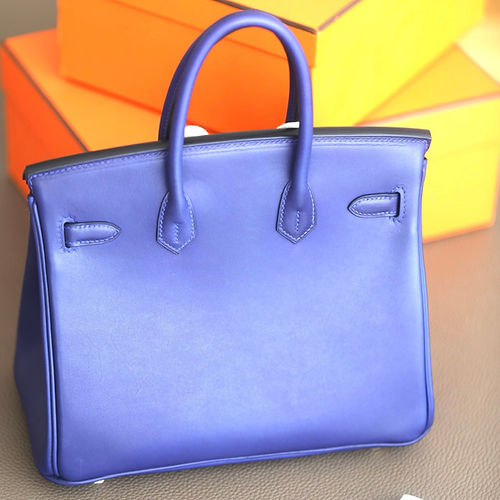 Hermès Birkin 25/30/35cm in Imported Saddle Leather, Handcrafted – Color: Glazed Blue - Jinteng Luxury Collection bags