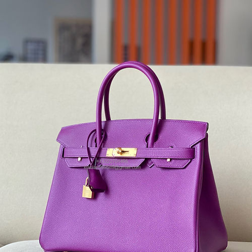 Hermès Birkin 25/30/35cm, handcrafted with imported French Epsom leather – Anemone Purple - Jinteng Luxury Collection bags
