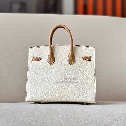 Hermès Birkin 25/30/35cm, handcrafted with imported French Epsom leather – Milky White / Biscuit - Jinteng Luxury Collection bags