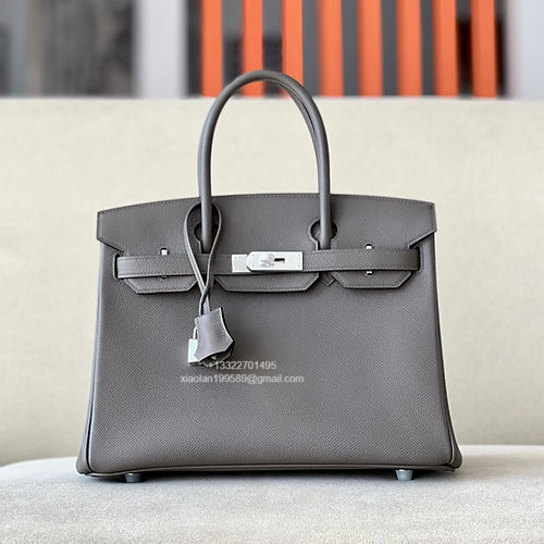 Hermès Birkin 25/30/35cm, handcrafted with imported French Epsom leather – Tin Grey - Jinteng Luxury Collection bags
