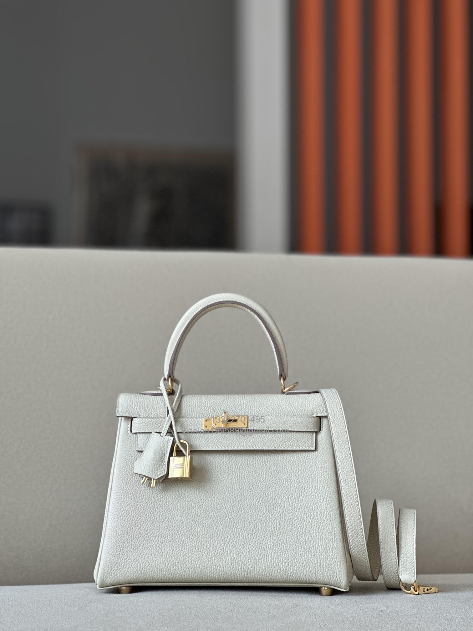Hermès Kelly 25/28/32cm, Premium Handcrafted Customization in Original Togo Leather – Milkshake White - Jinteng Luxury Collection bags