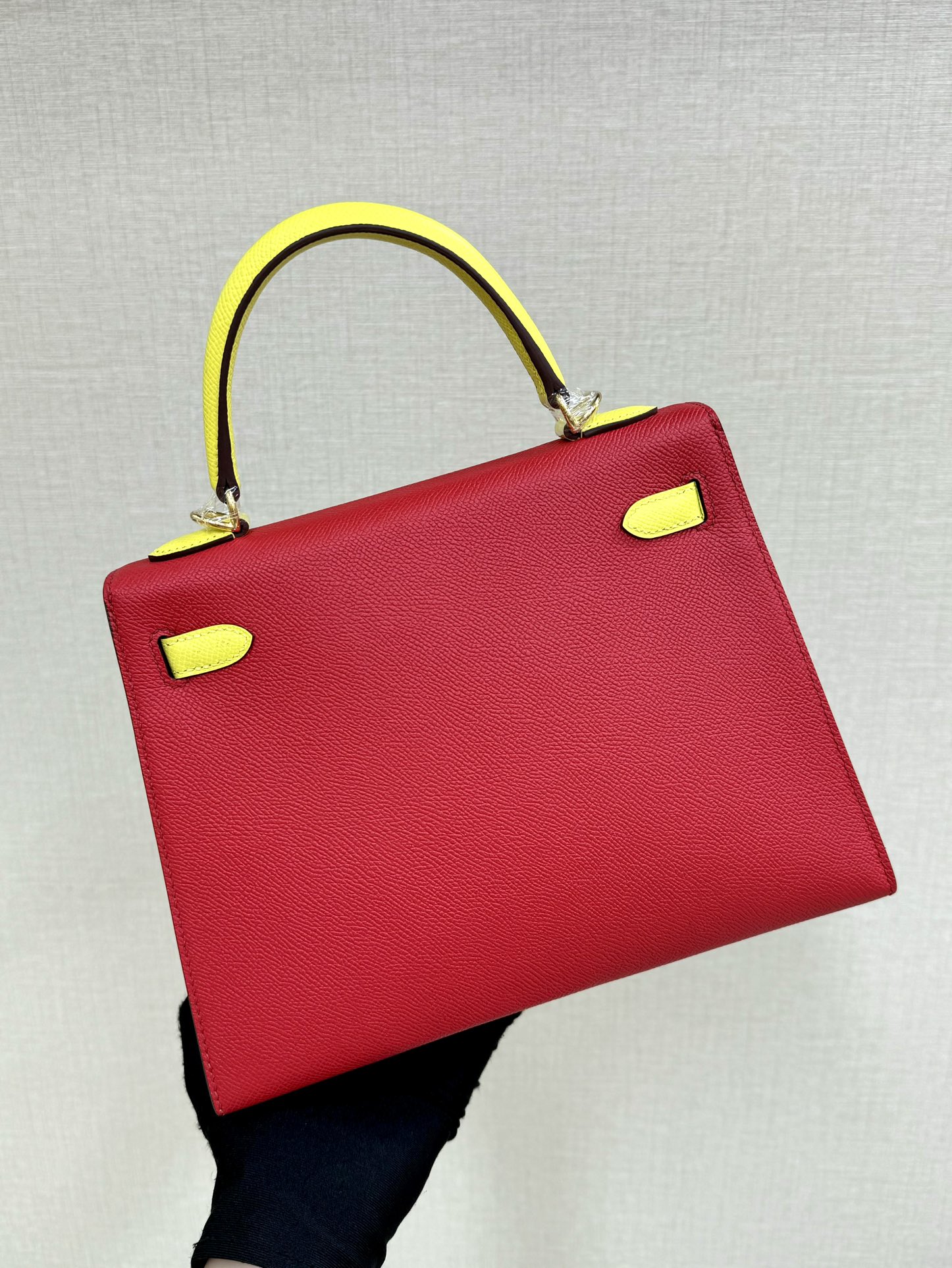 Hermès Kelly 25/28/32cm in Epsom leather, fully hand-stitched with waxed thread, customized in color-block design. - Jinteng Luxury Collection bags