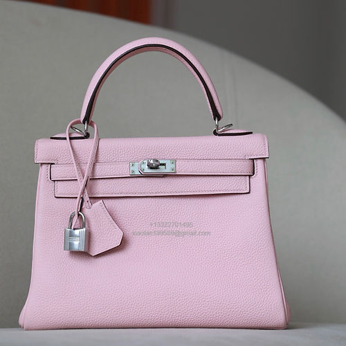Hermès Kelly 25/28/32cm, Premium Handcrafted Customization in Original Togo Leather – Sakura Pink - Jinteng Luxury Collection bags