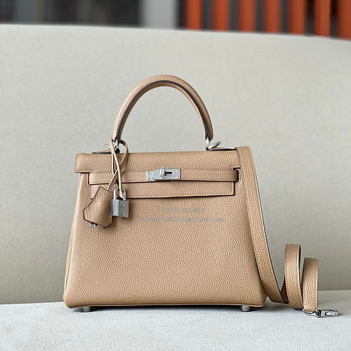 Hermès Kelly 25/28/32cm, Premium Handcrafted Customization in Original Togo Leather – Milk Tea - Jinteng Luxury Collection bags