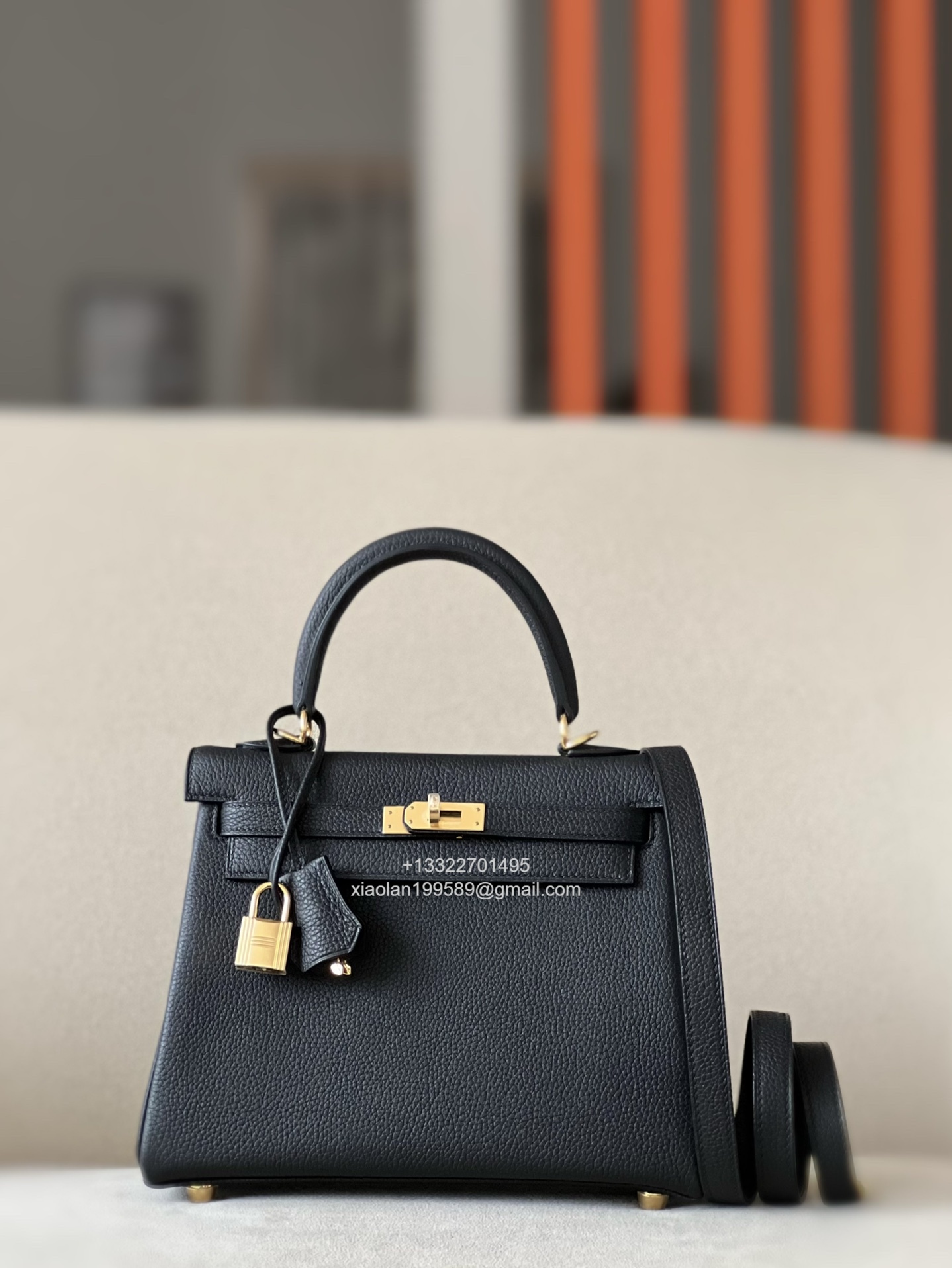 Hermès Kelly 25/28/32cm, Premium Handcrafted Customization in Original Togo Leather – Black - Jinteng Luxury Collection bags