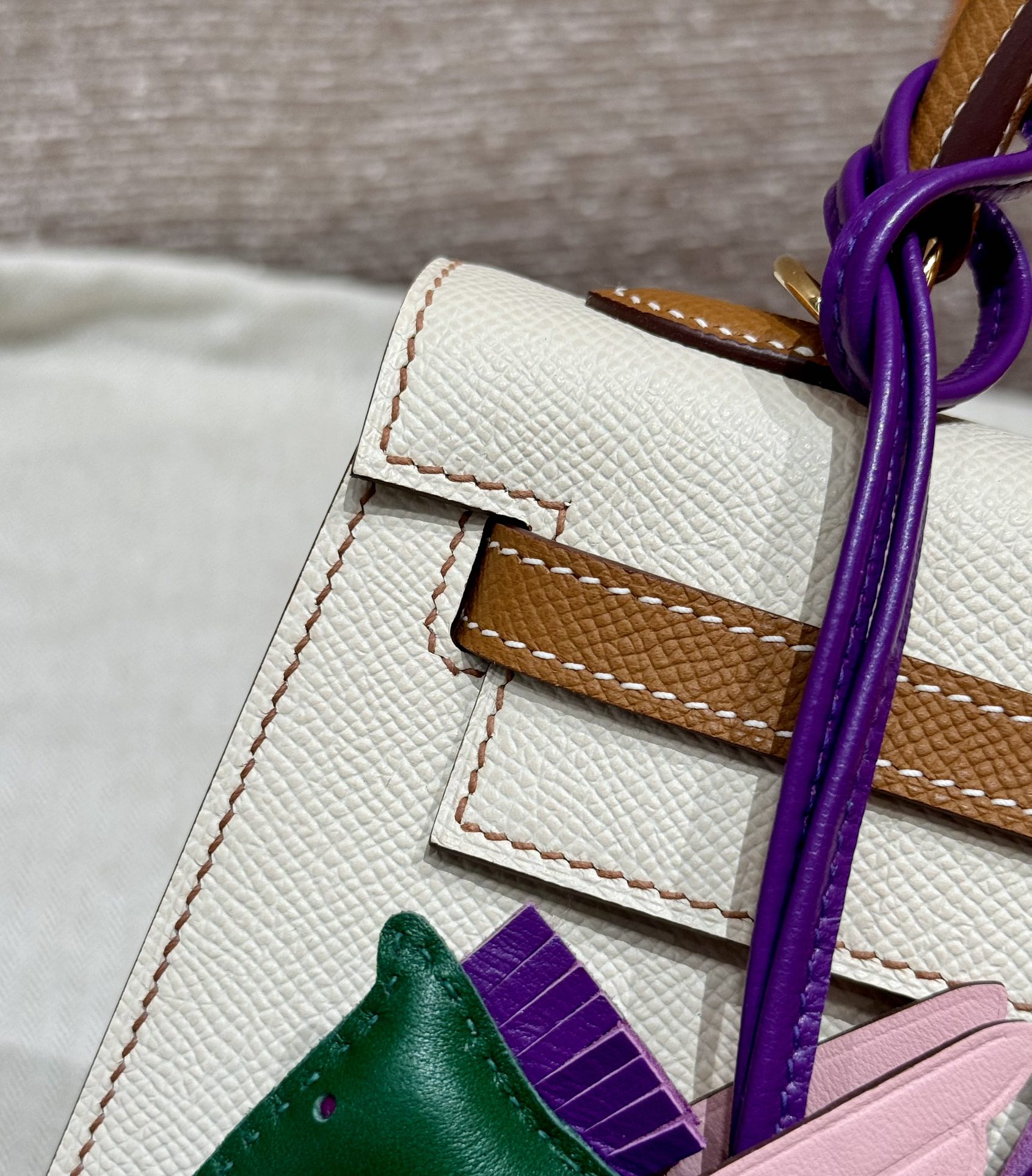 Hermès Kelly 25/28/32cm in Epsom leather, fully hand-stitched with waxed thread, customized in color-block design. - Jinteng Luxury Collection bags