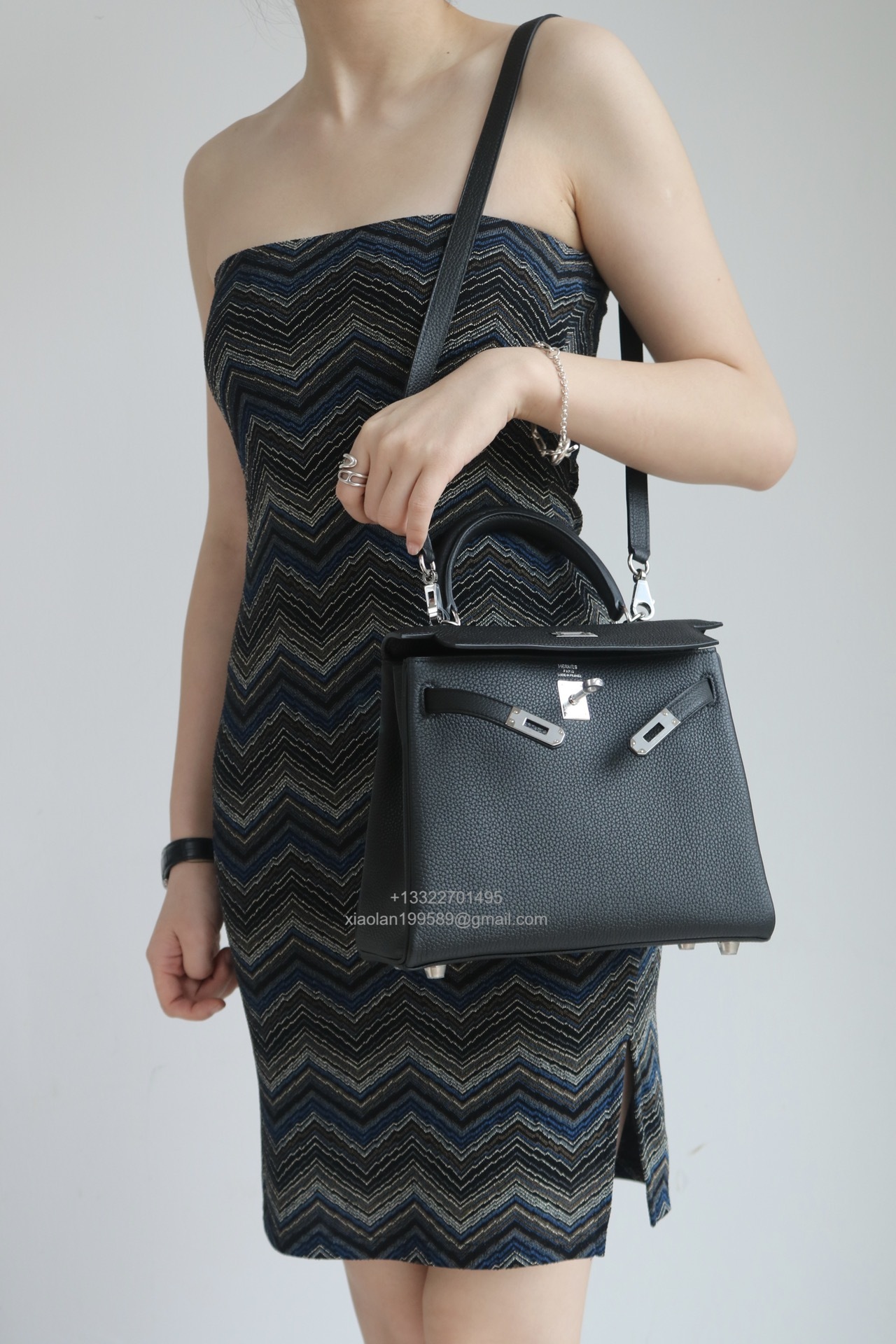 Hermès Kelly 25/28/32cm, Premium Handcrafted Customization in Original Togo Leather – Gris Nuage - Jinteng Luxury Collection bags
