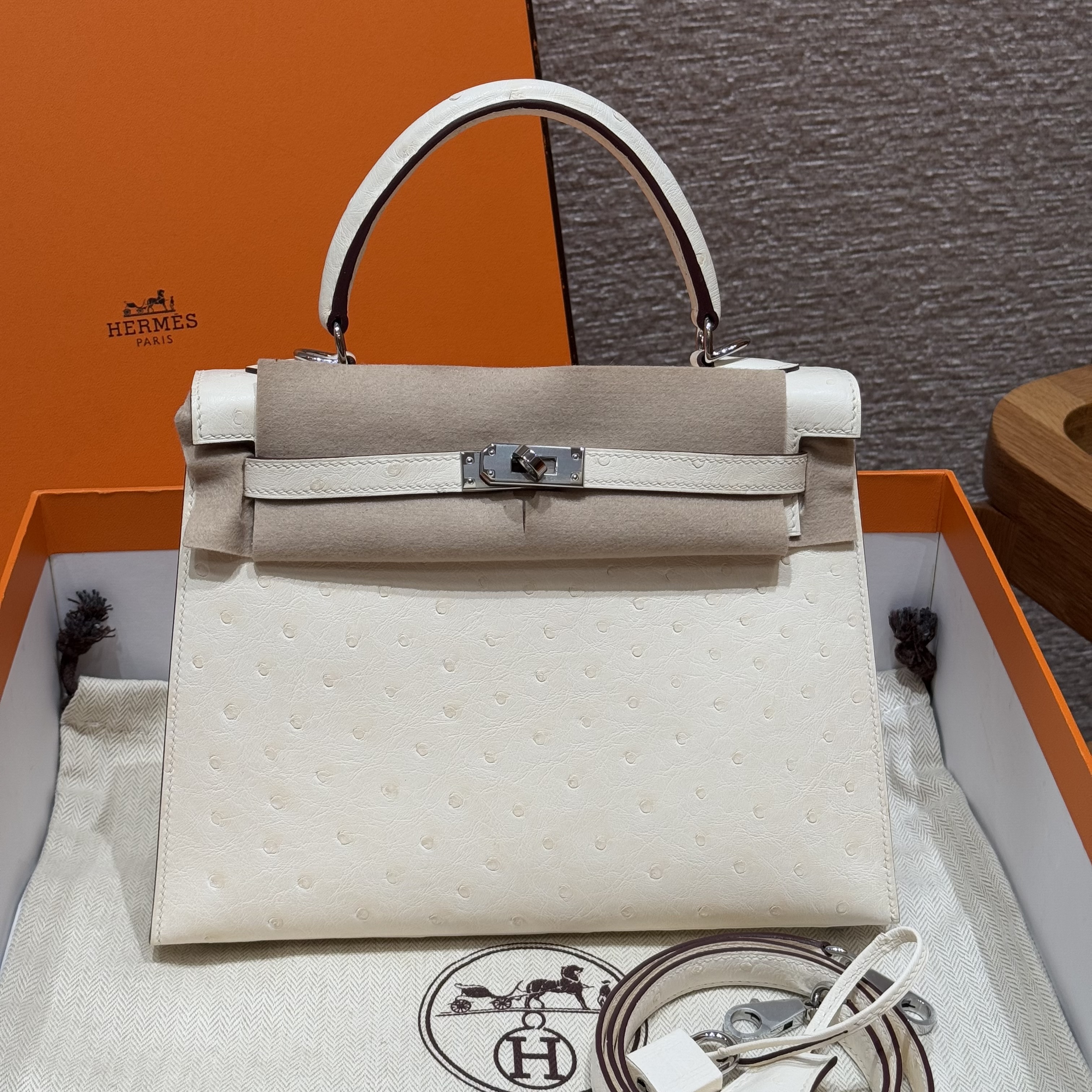 Kelly 25/28/32cm South African KK Ostrich Leather, Premium Fully Handcrafted Exclusive Custom –i2/nata - Jinteng Luxury Collection bags
