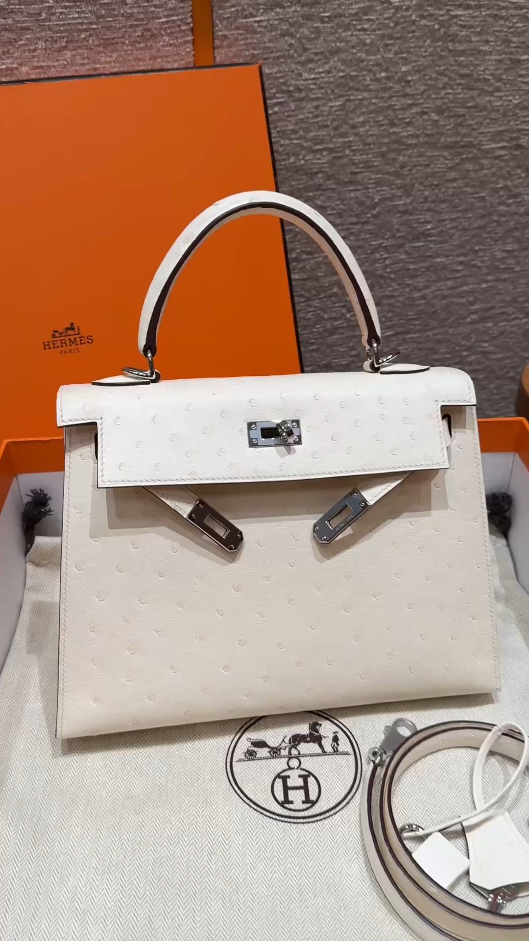 Kelly 25/28/32cm South African KK Ostrich Leather, Premium Fully Handcrafted Exclusive Custom –i2/nata - Jinteng Luxury Collection bags