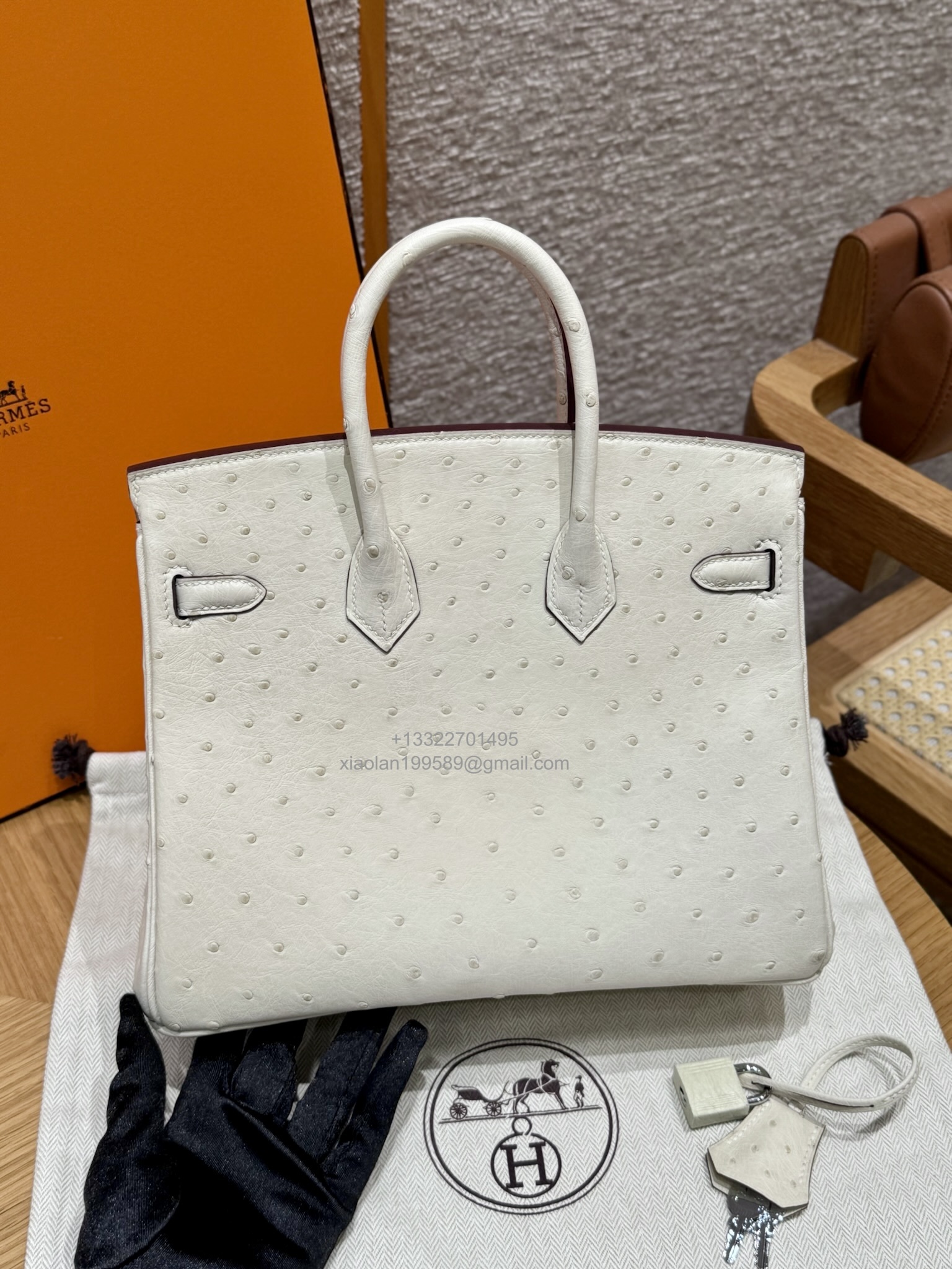 Birkin 25/30/35cm South African KK Ostrich Leather, Premium Fully Handcrafted Exclusive Custom –i2/nata - Jinteng Luxury Collection bags