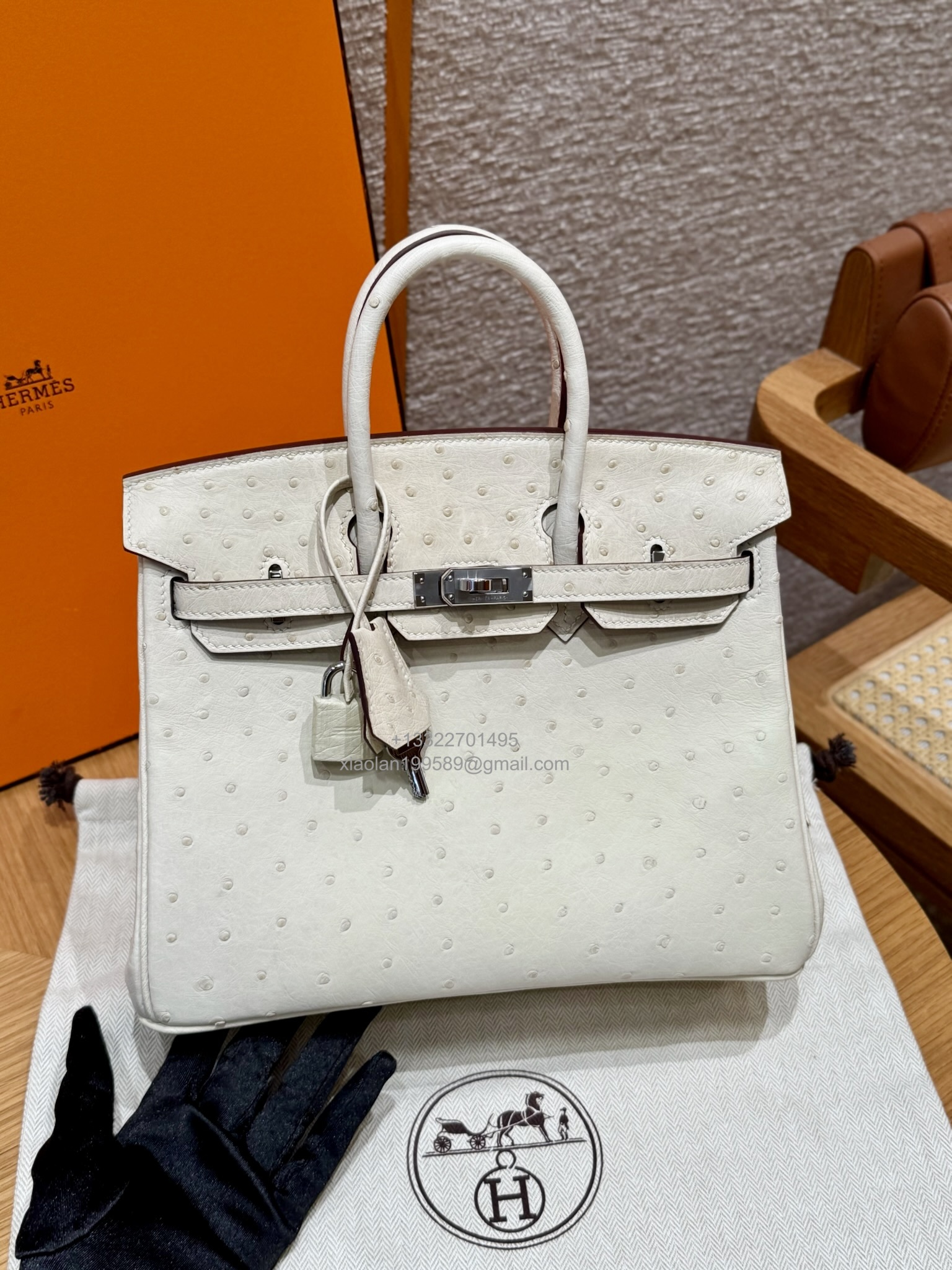 Birkin 25/30/35cm South African KK Ostrich Leather, Premium Fully Handcrafted Exclusive Custom –i2/nata - Jinteng Luxury Collection bags