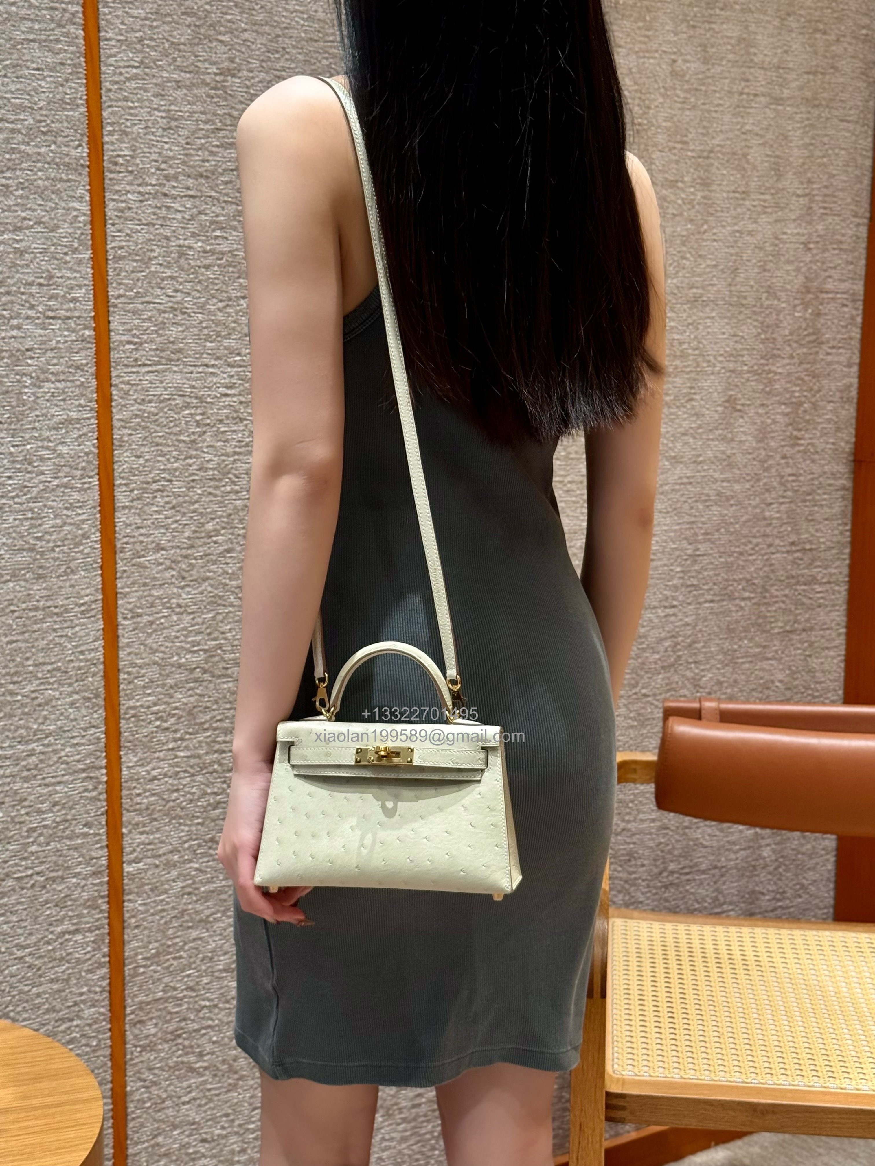 Hermès Mini Kelly Sellier II 20 in Ostrich Leather E5/Rose Tyrien - Jinteng Luxury Collection bags
