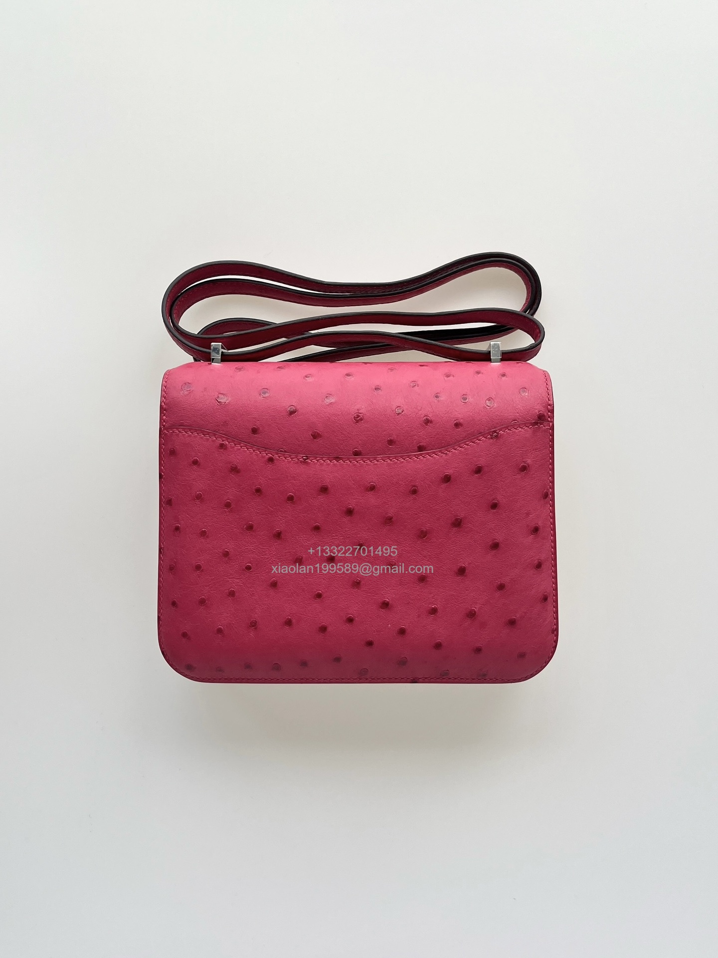 Hermès Constance 18/24 in Ostrich Leather, Premium Fully Handmade Exclusive Customization – Peach Pink - Jinteng Luxury Collection bags