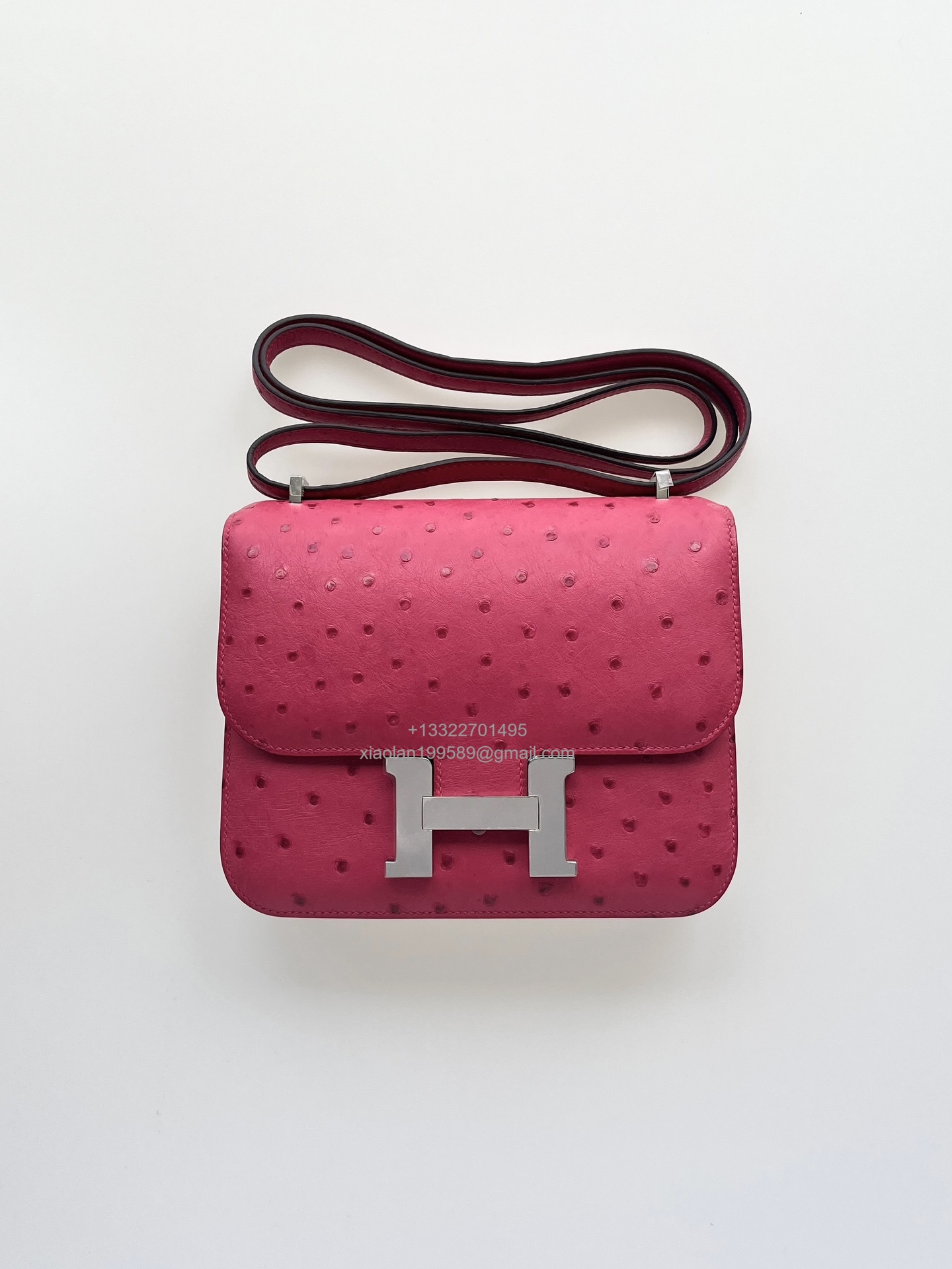 Hermès Constance 18/24 in Ostrich Leather, Premium Fully Handmade Exclusive Customization – Peach Pink - Jinteng Luxury Collection bags