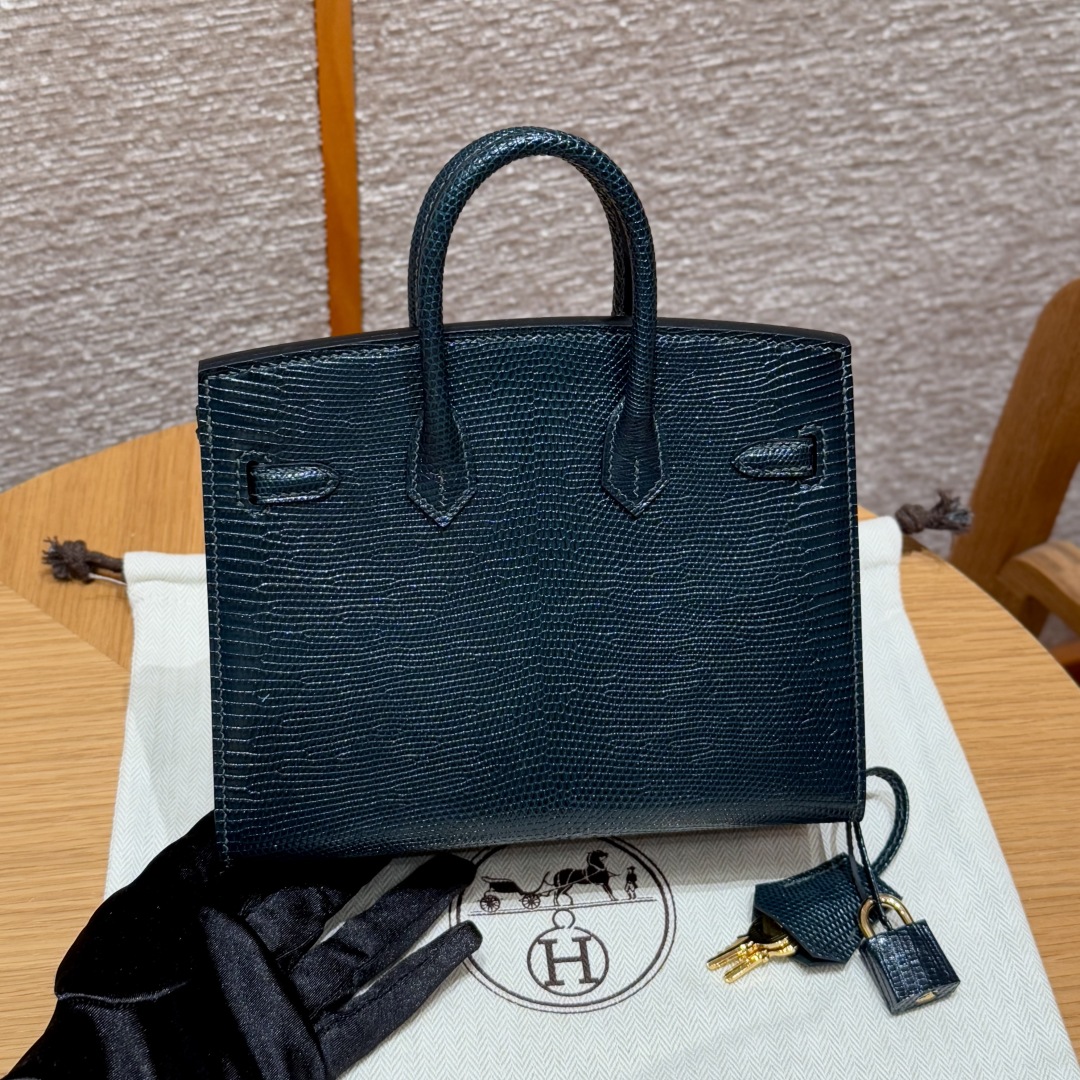 Birkin – Imported French lizard skin, premium stainless steel with 18K gold-plated hardware, fully handcrafted luxury custom-made ‼️ Vert cypres - Jinteng Luxury Collection bags