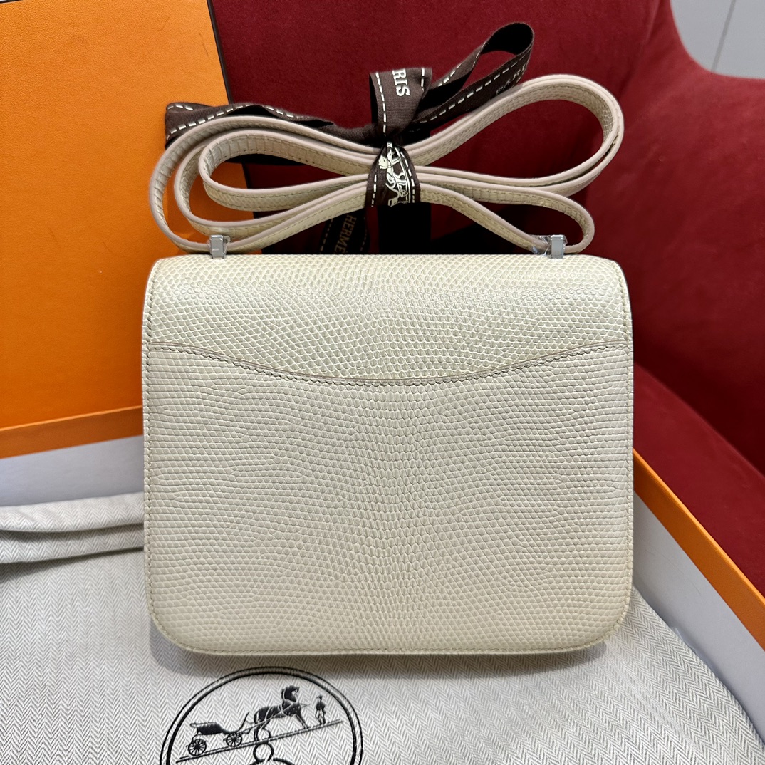 Hermès Constance 18/24 – Imported French lizard leather originally from South Africa, premium fully handcrafted exclusive custom-made!Vanilla - Jinteng Luxury Collection bags
