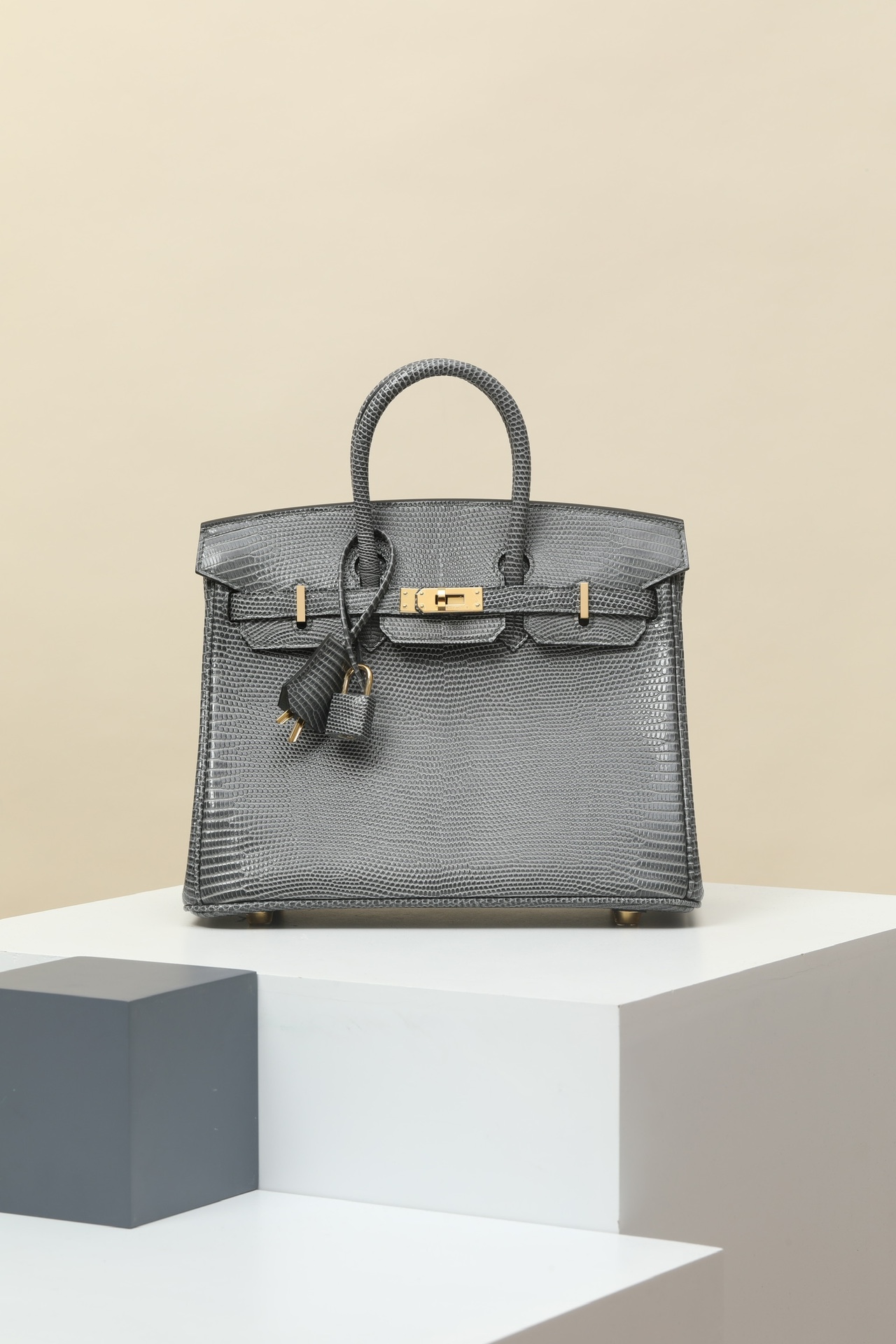 Birkin – Imported French lizard skin, premium stainless steel with 18K gold-plated hardware, fully handcrafted luxury custom-made ‼️Marble Grey - Jinteng Luxury Collection bags
