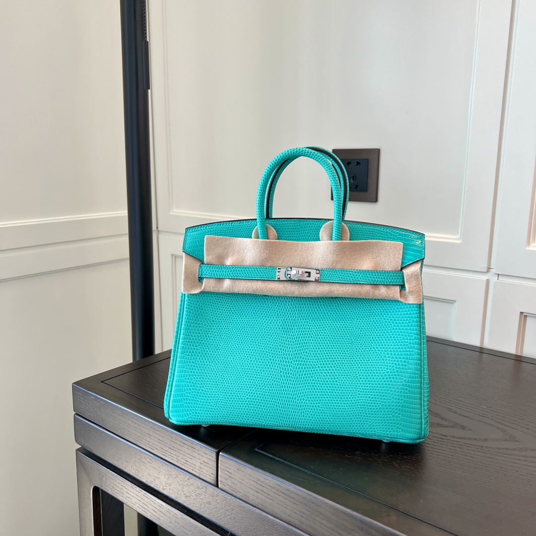 Birkin – Imported French lizard skin, premium stainless steel with 18K gold-plated hardware, fully handcrafted luxury custom-made ‼️/Vert Verone - Jinteng Luxury Collection bags