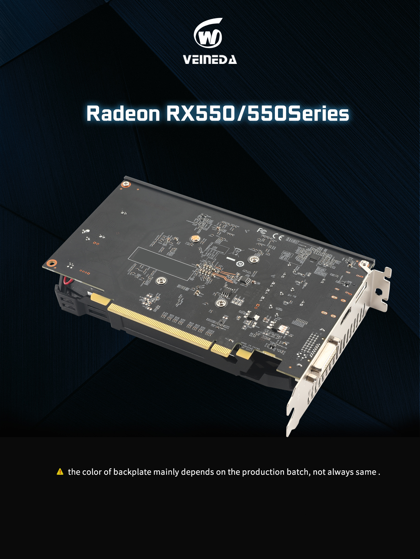 VEINEDA RX 550 4GB Video Cards GPU GDDR5 128bit Graphics Cards PC Desktop Computer Game Map for AMD Radeon RX550 4GB