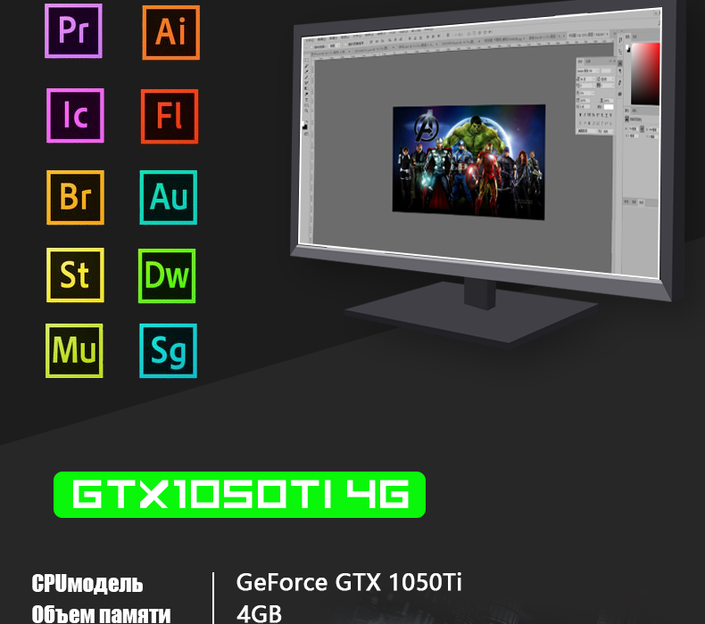 VEINEDA GTX 1050TI 4G  Graphics Cards128Bit GDDR5 PC gaming strong than GTX 960 4gb gtx750ti 4g Video card