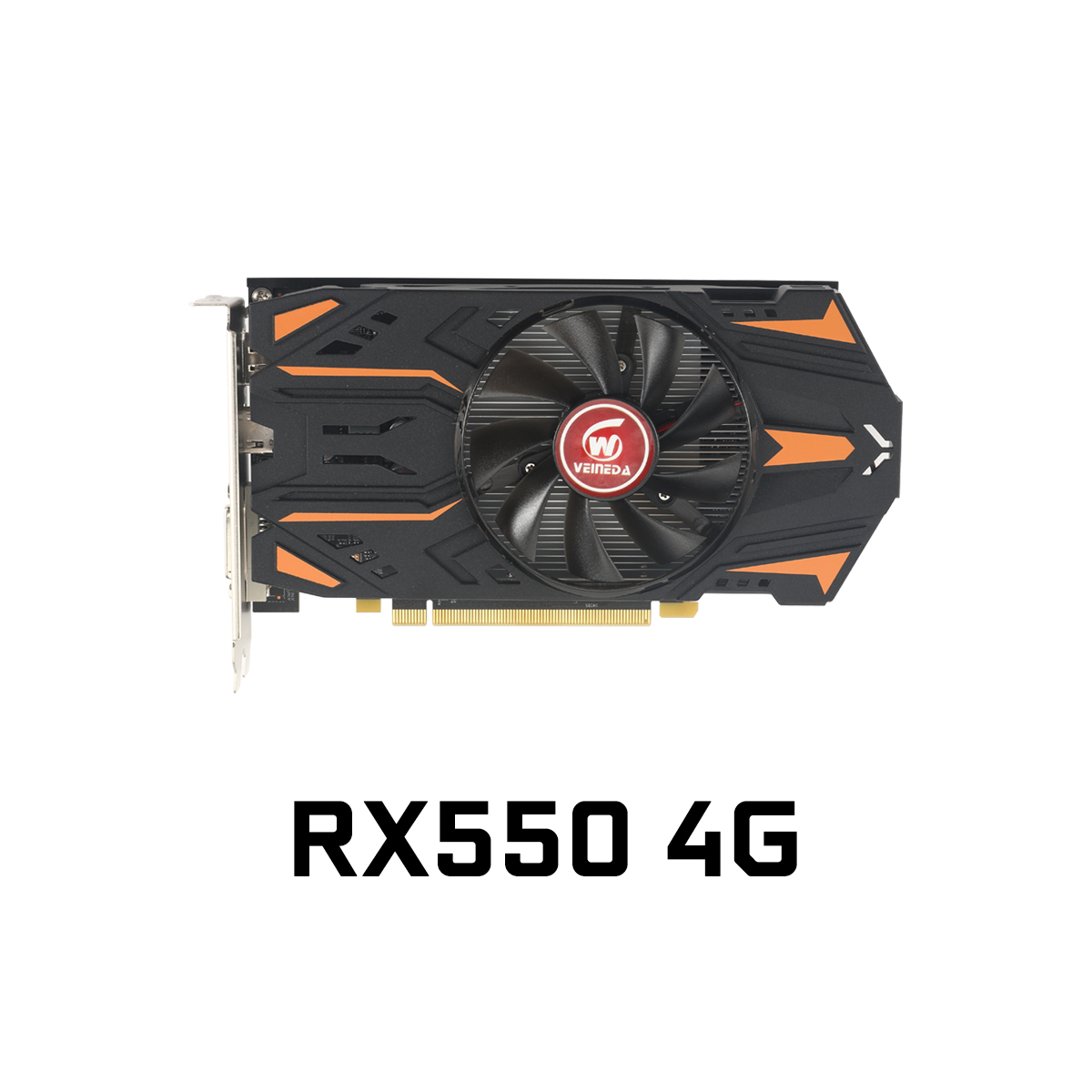VEINEDA RX 550 4GB Video Cards GPU GDDR5 128bit Graphics Cards PC Desktop Computer Game Map for AMD Radeon RX550 4GB