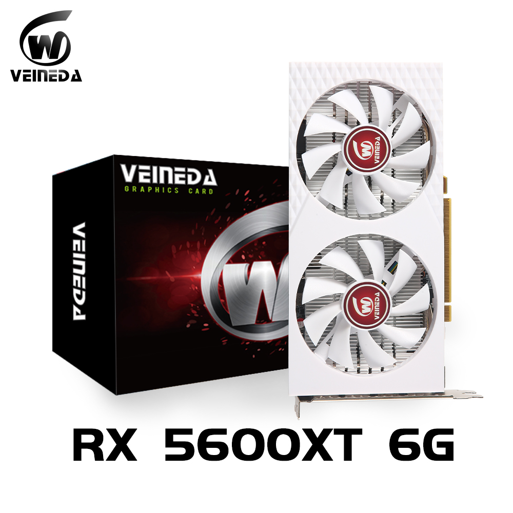 Veineda  RX5600xt 6G pc Gaming Graphics Card 6GB 192Bit GDDR6 PCI-E 4.0×8 GPU Radeon rx5600 xt 6gb game Video Cards Placa de vídeo