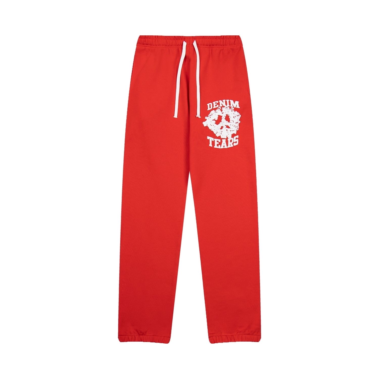 Kapok white flower logo puff print sweat pants