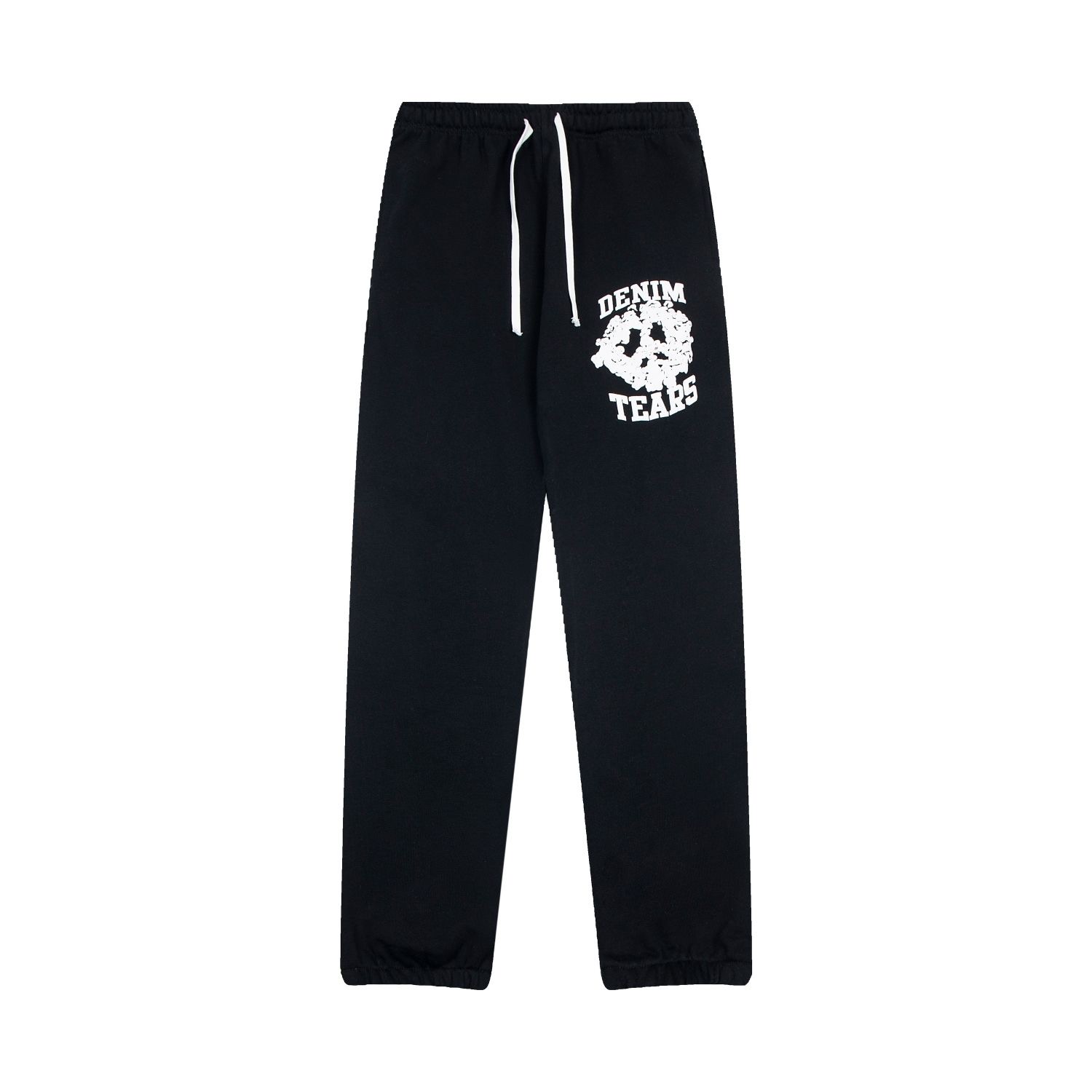 Kapok white flower logo puff print sweat pants