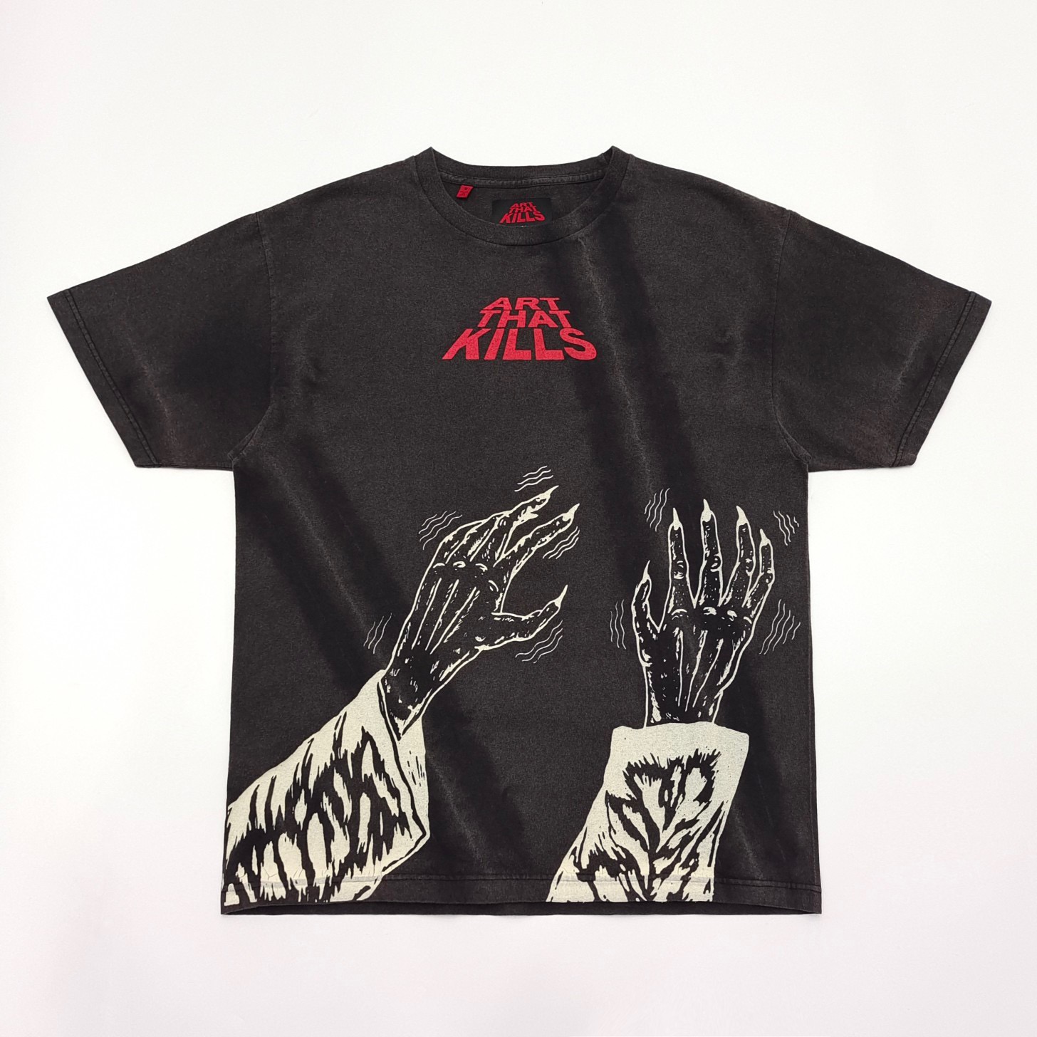 1:1 Version Skull Finger Tee Washed Color