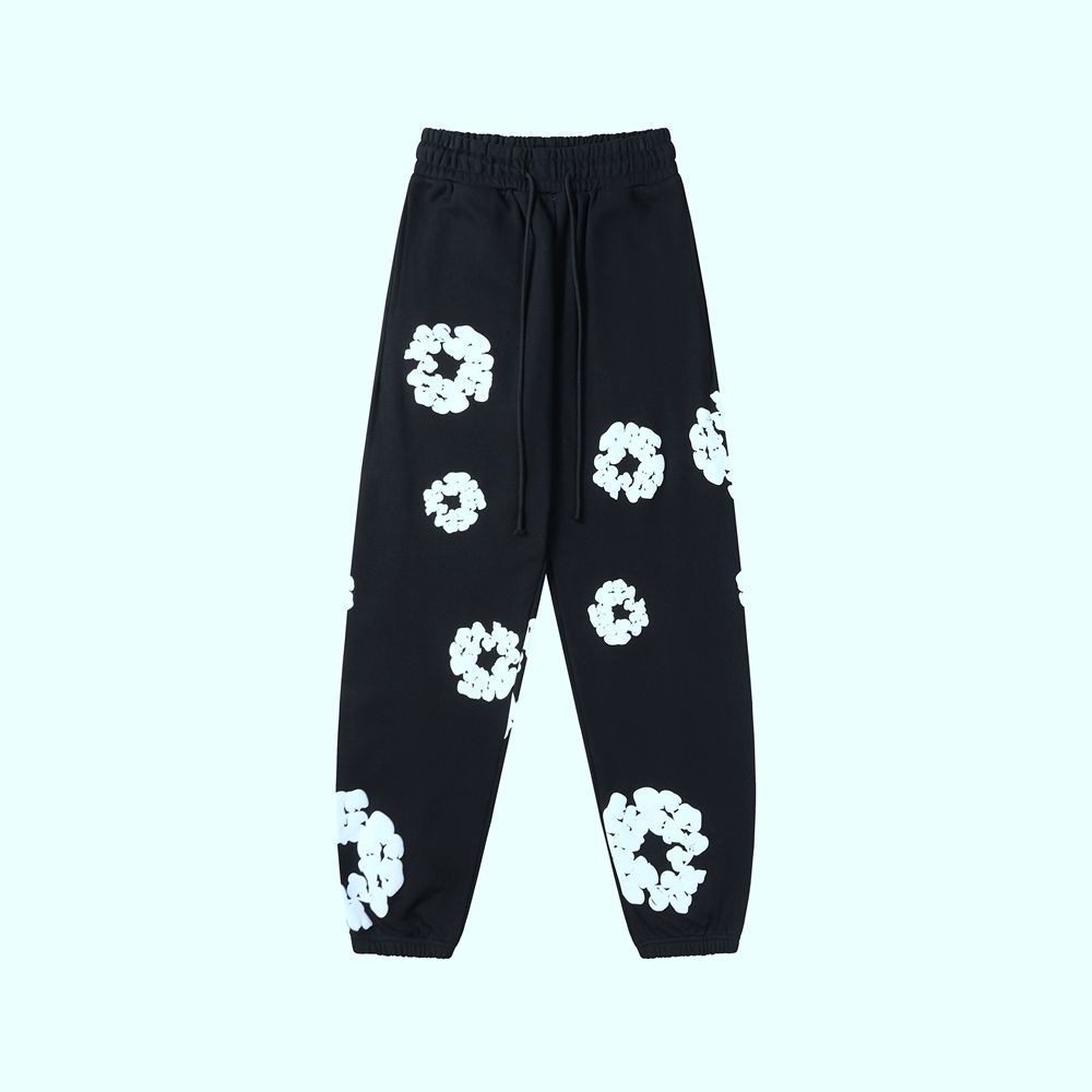 Kapok flower design sweart pants