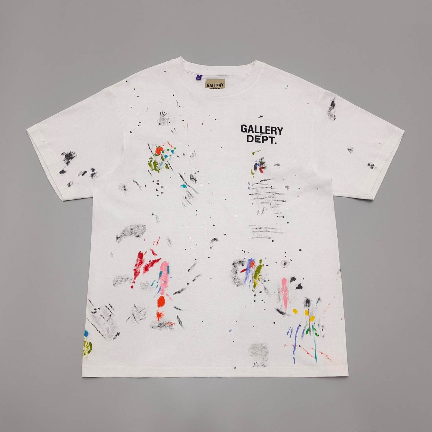 1:1 Version Full Colorful Print Tee White Color