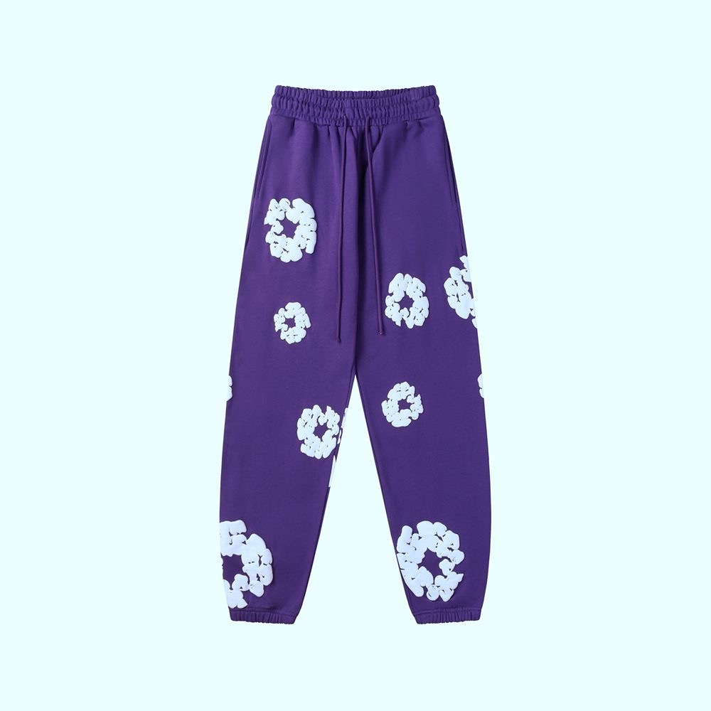 Kapok flower design sweart pants