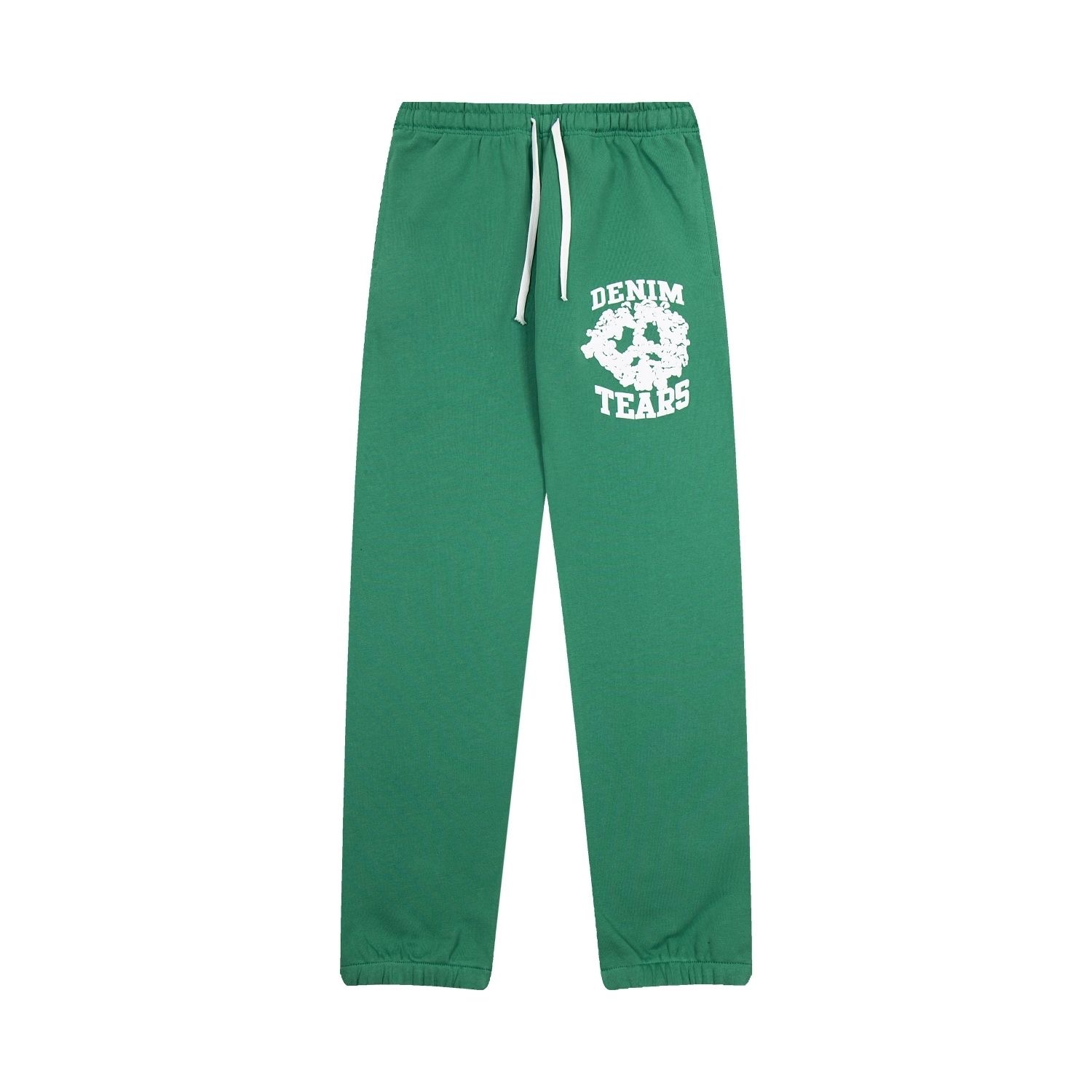 Kapok white flower logo puff print sweat pants