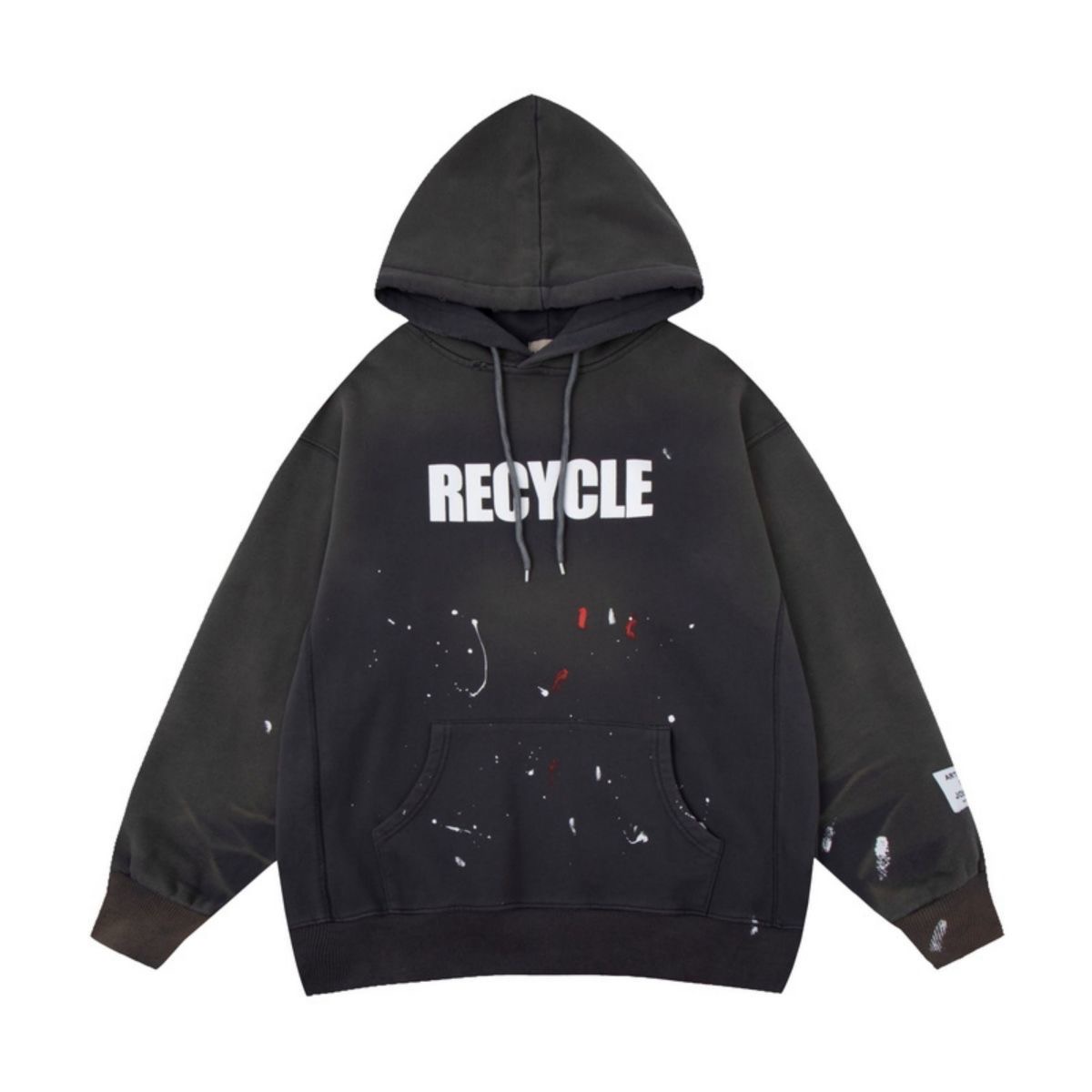 Recycle Letters Washed Hoodie 2 Colors