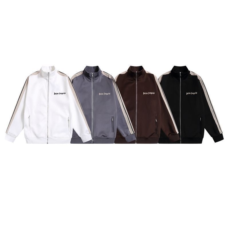 Flocking alphabet print suit fashion casual zipper coat