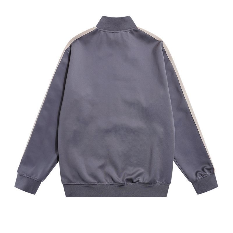 Flocking alphabet print suit fashion casual zipper coat