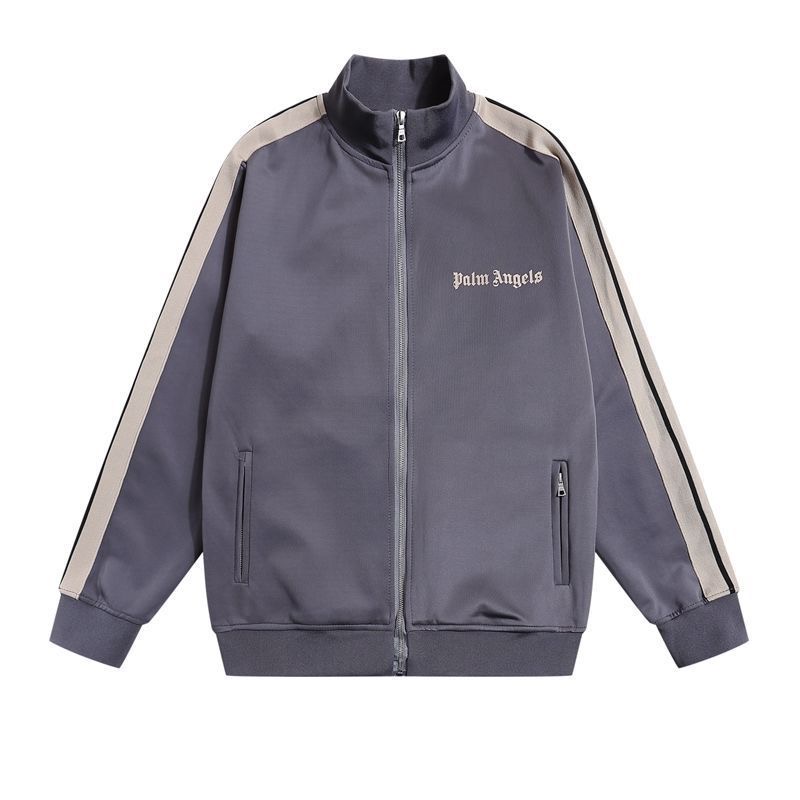 Flocking alphabet print suit fashion casual zipper coat