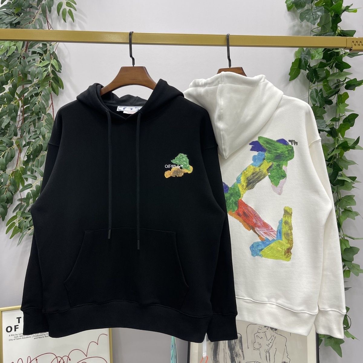 1:1 Version Back Colorful Drawing Arrow Hoodie 2 Colors