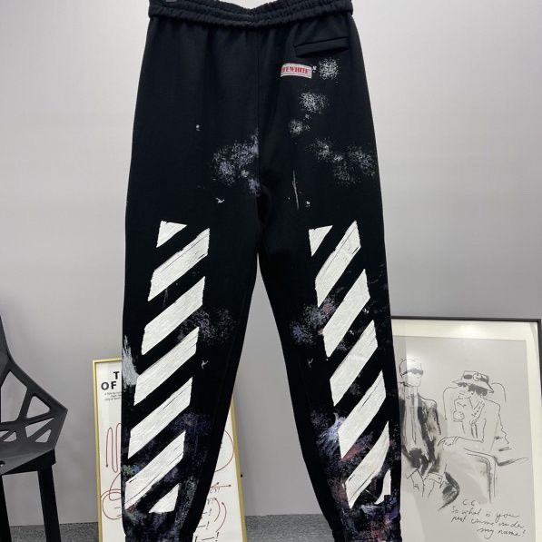 1:1 Full Colorful Print Pants Black