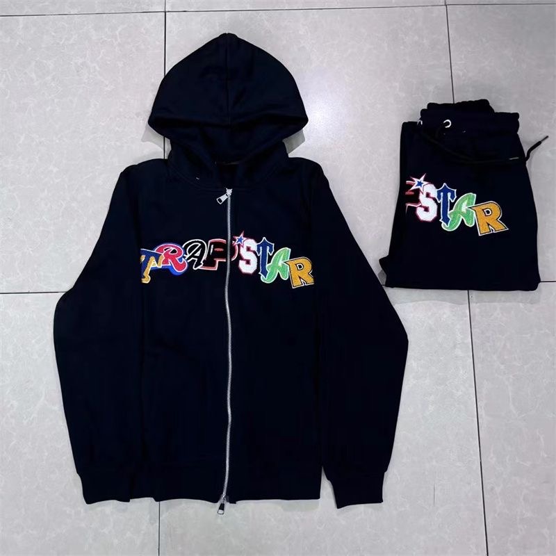 New color embroidery letters plus fleece cardigan zip up hoodie