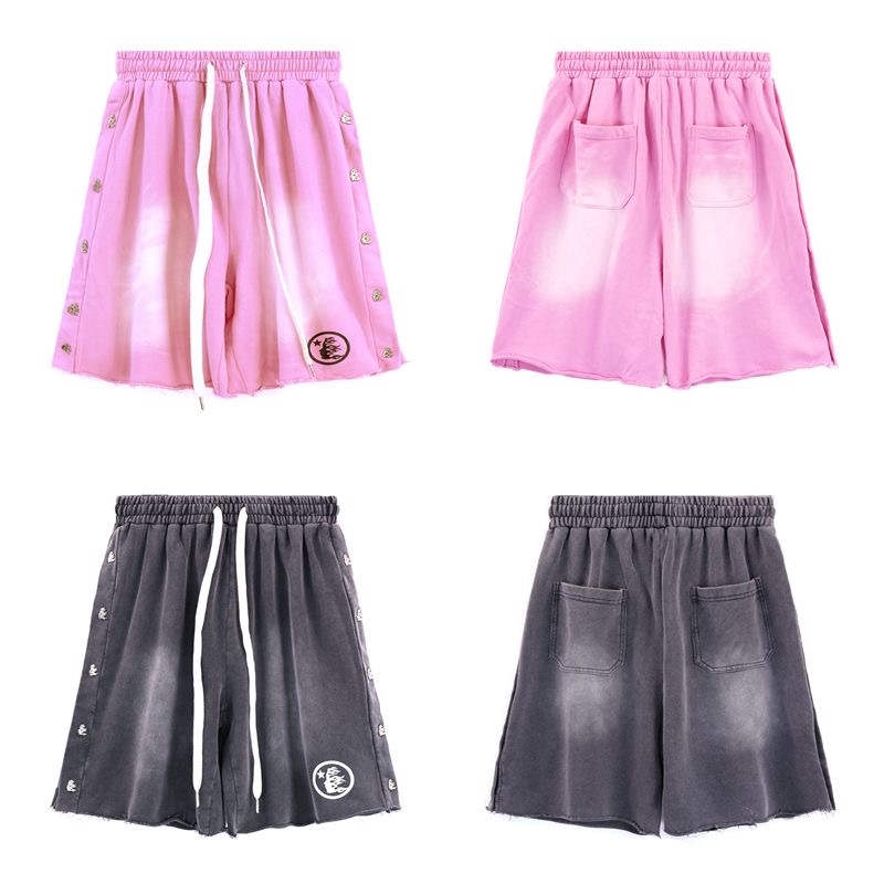 Side Metal Logo Buttons Shorts 2 Colors