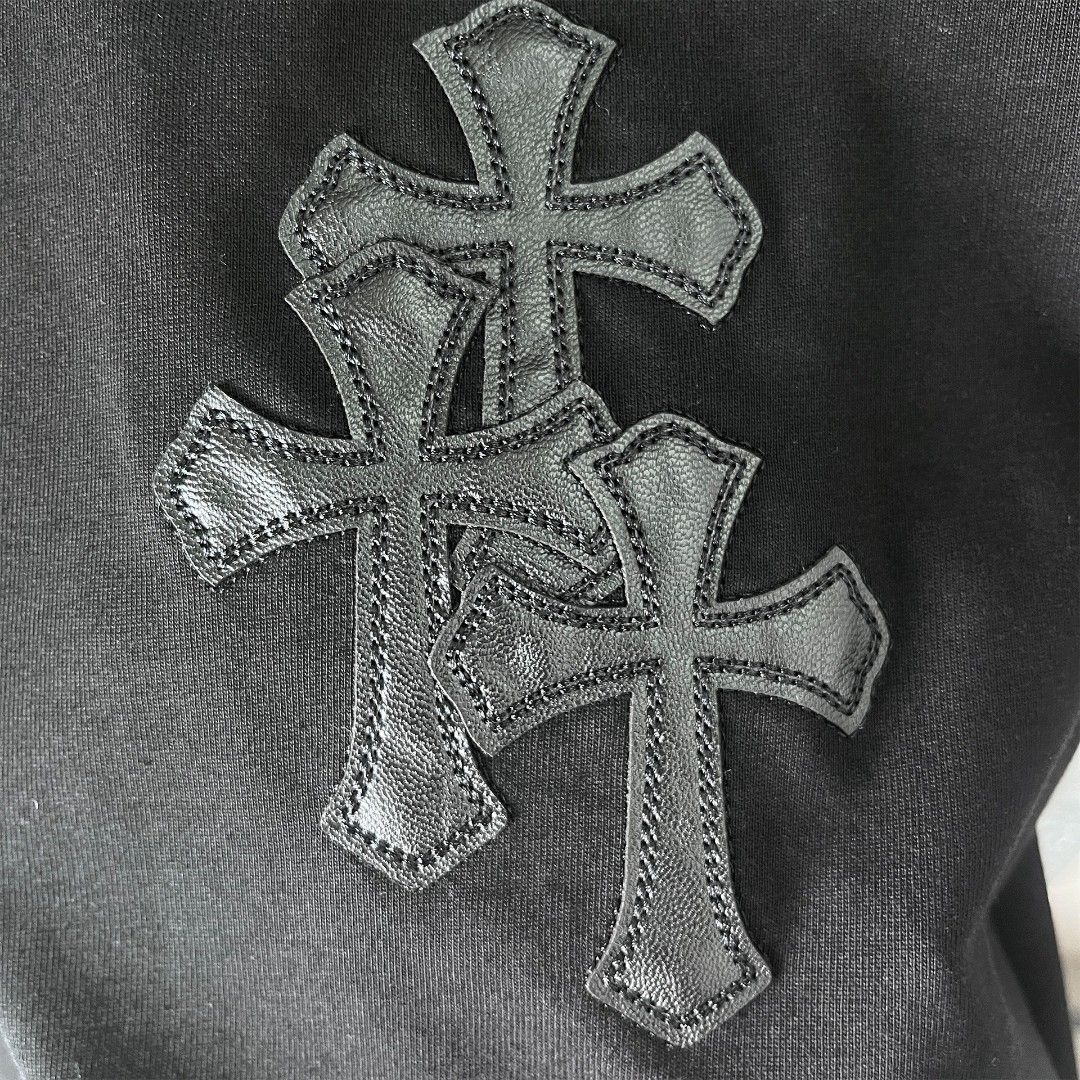 heavy cross embroidery T