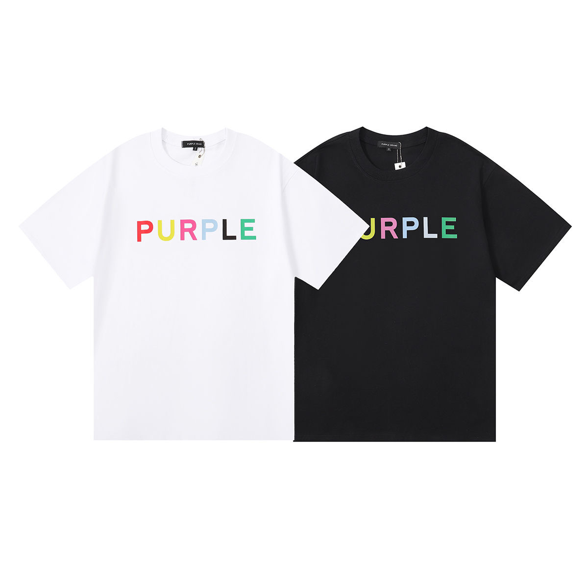 Colorful letter printed simple tshirt