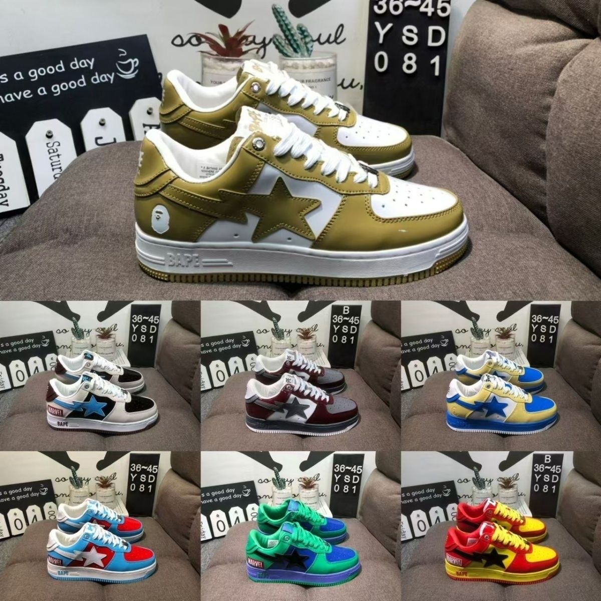 Star Logo Marvel Shoes 9 Colors