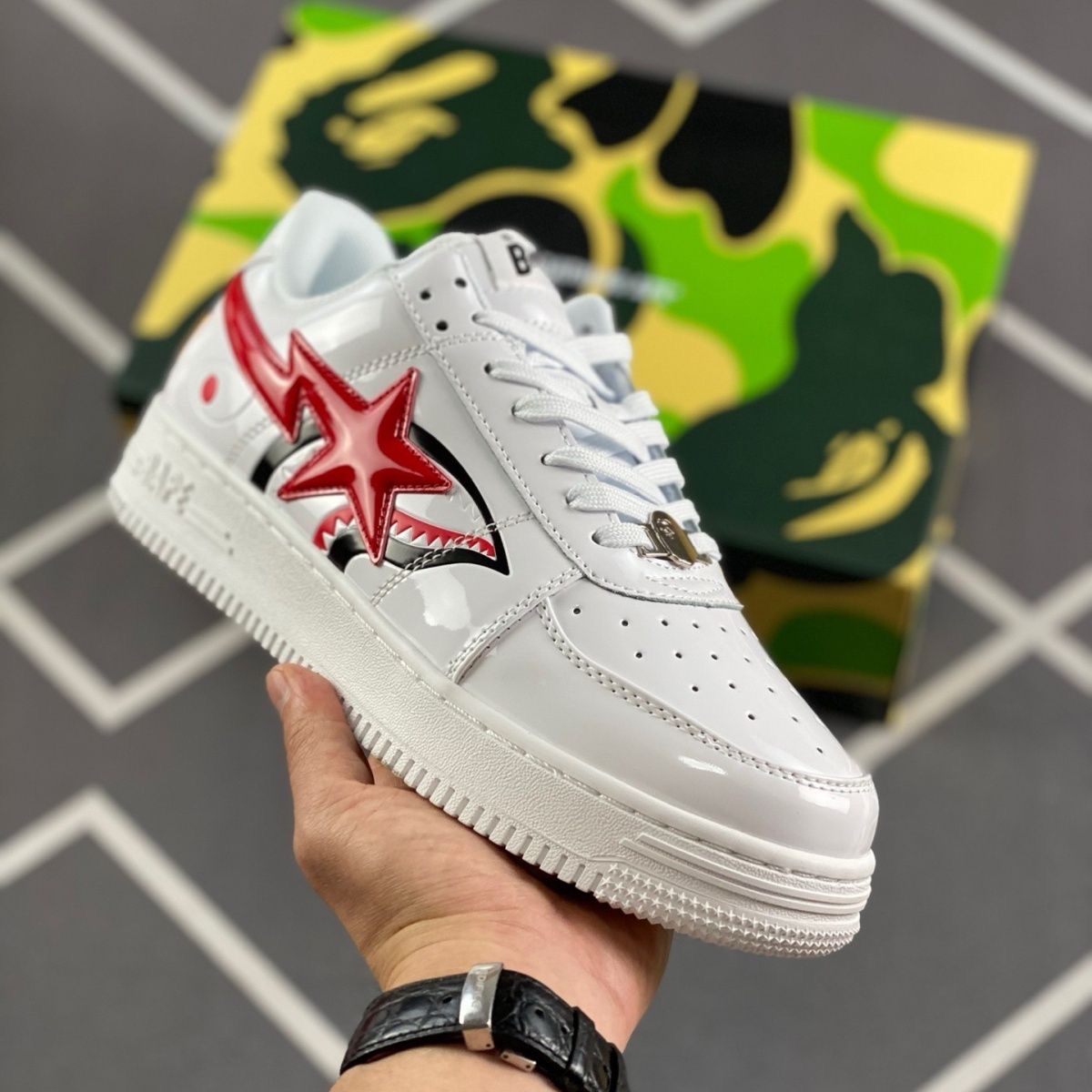 Red Star Shark Face Shoes 2 Colors