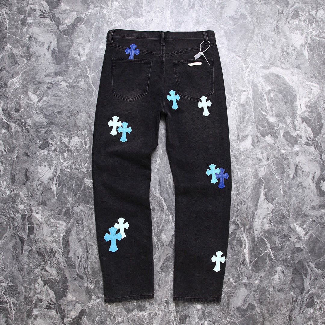 blue cross London limited embroidery jeans