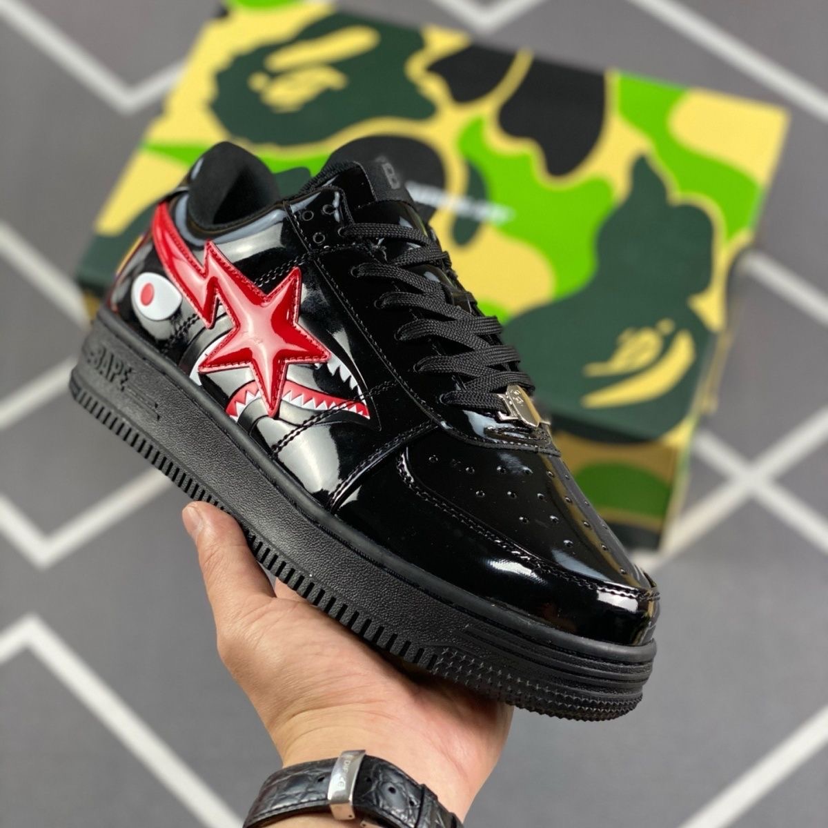 Red Star Shark Face Shoes 2 Colors