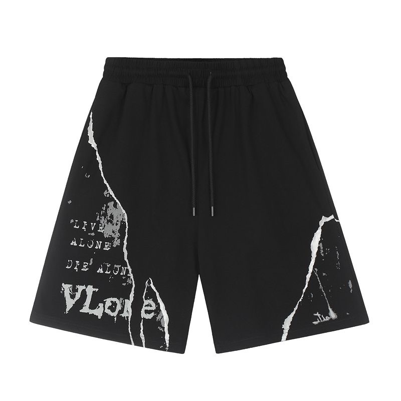 V Letters Shorts Black 2 Colors
