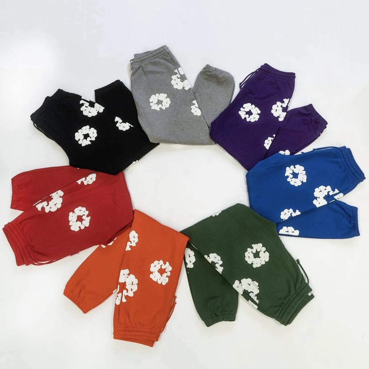 1:1 Best Quality Puff Logo Pants 10 Colors