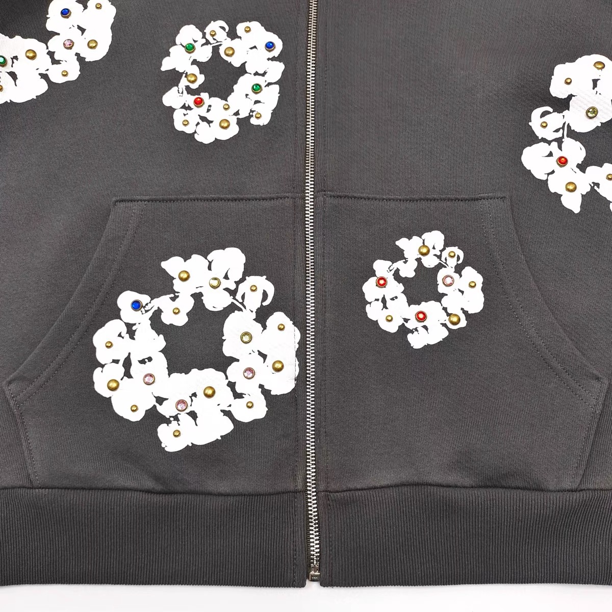 1:1 BEST quality DT Kapoky Rhinestone zipper hooie